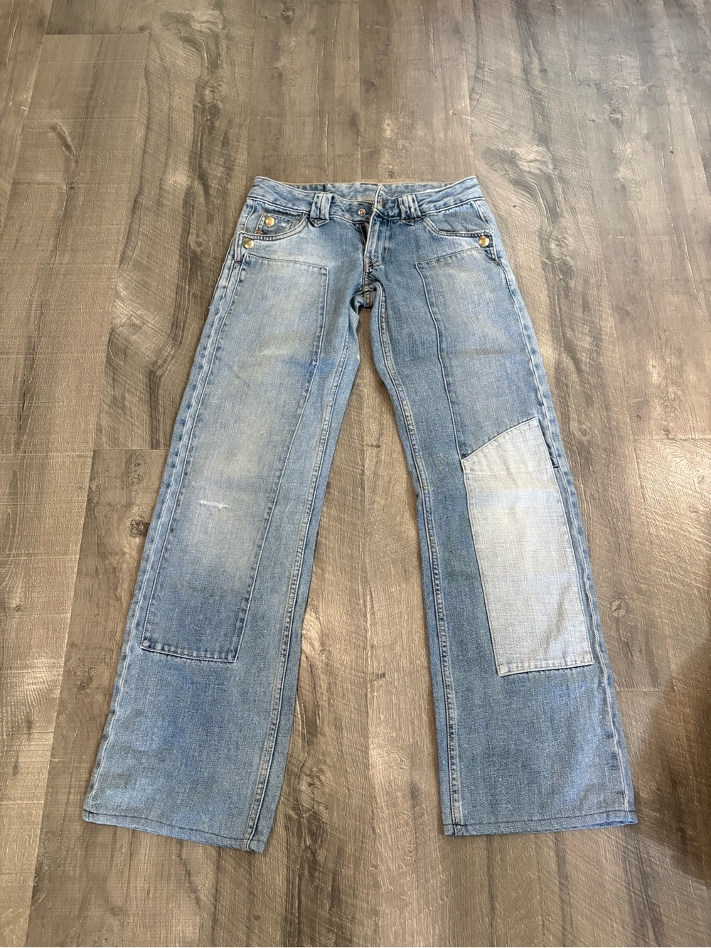 Levi's Women’s Light Blue Patchwork Bootcut Jeans